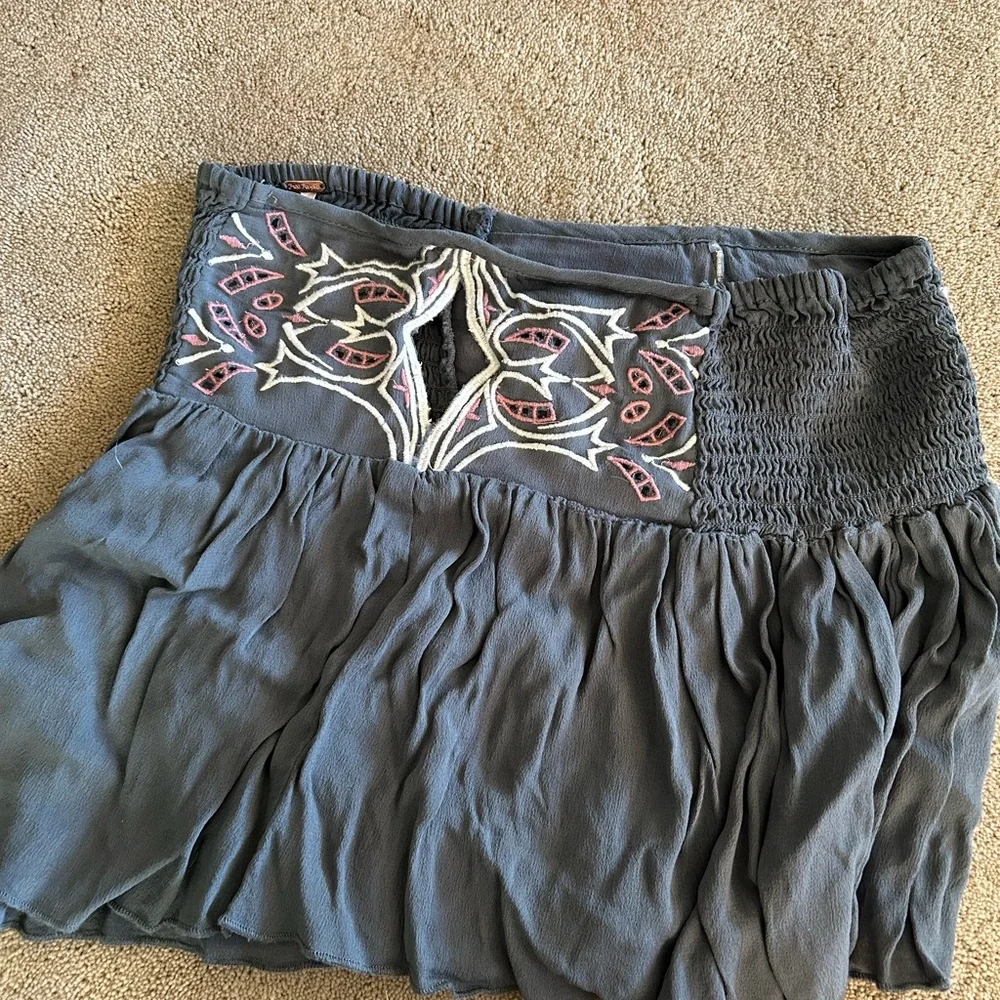 Free People Gray Embroidered Pajama Set - Picture 3 of 4